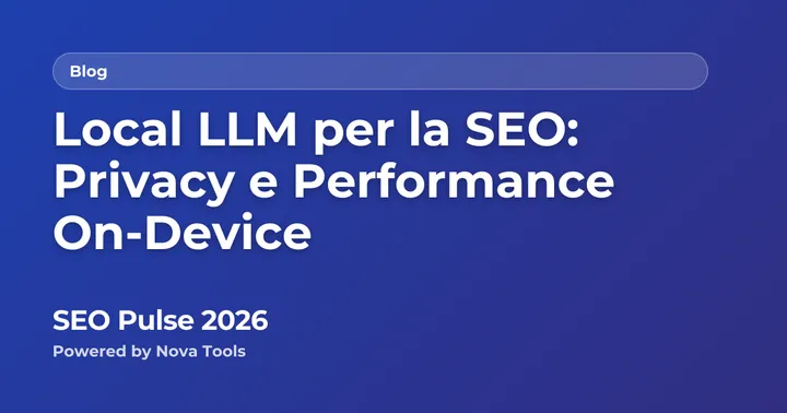 Local LLM per la SEO: Privacy e Performance On-Device