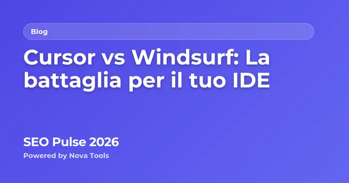 Cursor vs Windsurf: La battaglia per il tuo IDE